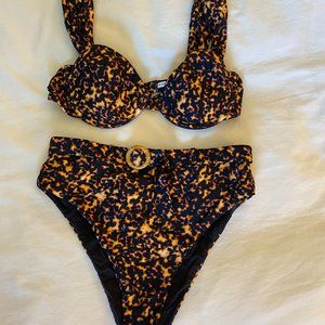 WeWoreWhat Tortoise Shell Emily Claudia Bikini Set